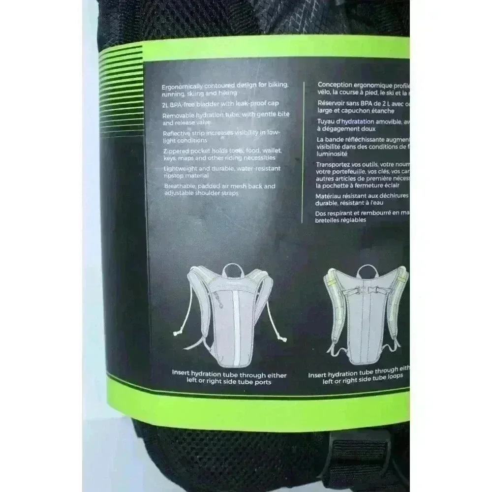 Travelon‎ Bicycle Hydration Backpack 2 L. Bladder hydration tube, reflection NWT - Picture 6 of 11